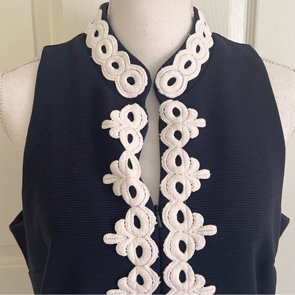 Lilly Pulitzer Callista Ottoman Sheath Dress in Navy Large NEW MSRP $168 - Picture 7 of 9